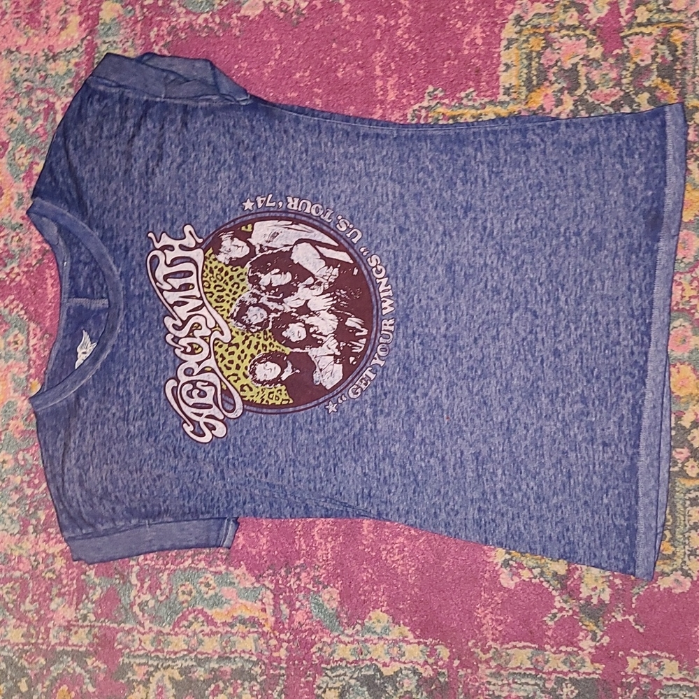 Aerosmith shirt, large, blue